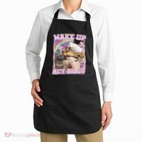 Wake Up Act Silly Funny Cat Meme Lover Cat Apron thumb 2