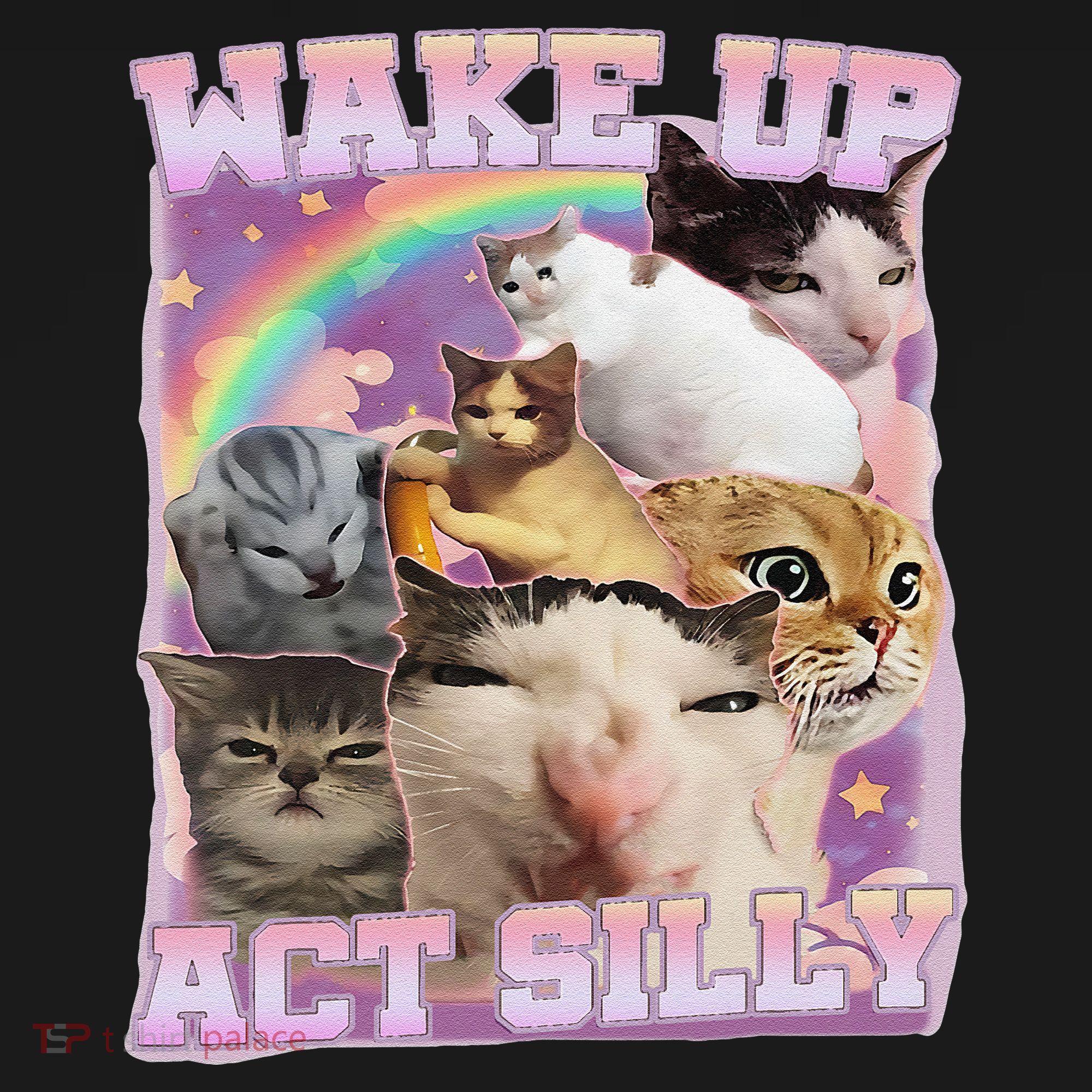 Wake Up Act Silly Funny Cat Meme Lover Cat Baby Bodysuit