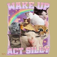 Wake Up Act Silly Funny Cat Meme Lover Cat Mousepad thumb 1