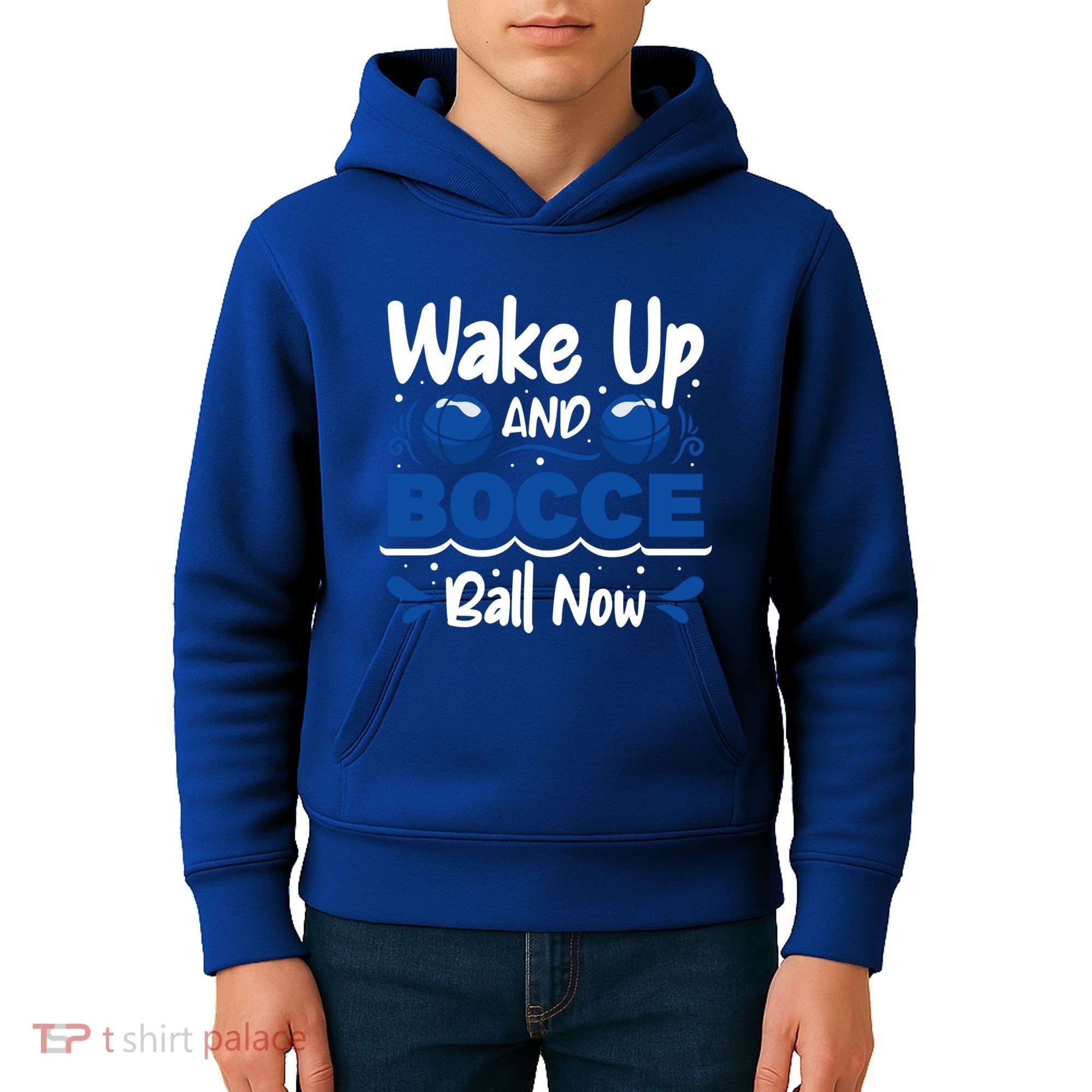 Wake Up And Bocce Ball Now Bocce Ball Great Gift Kids Hoodie