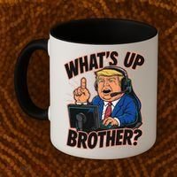 WhatS Up Brother Funny Meme Trump Coffee Mug thumb 2