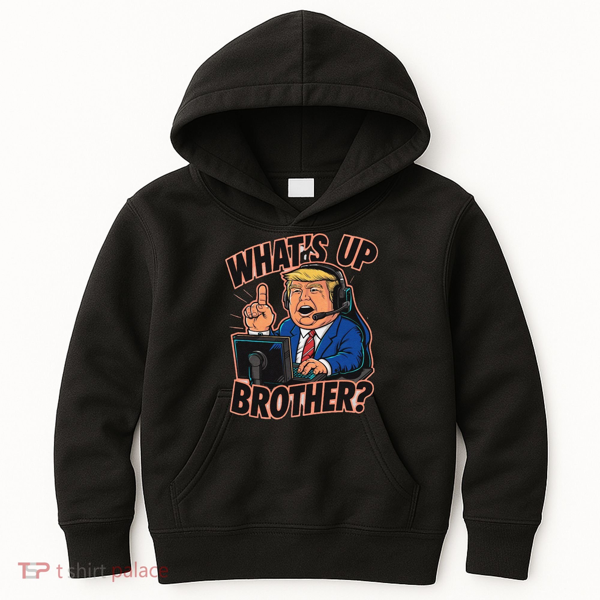 WhatS Up Brother Funny Meme Trump Kids Hoodie