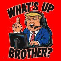 WhatS Up Brother Funny Meme Trump Santa Hat thumb 1