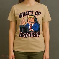WhatS Up Brother Funny Meme Trump T-Shirt thumb 4