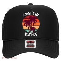 What's Up Beaches? Funny Vacay Vacation Tee With Palm Trees Great Gift Hat thumb 0