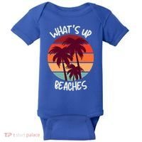 What's Up Beaches? Funny Vacay Vacation Tee With Palm Trees Great Gift Baby Bodysuit thumb 0