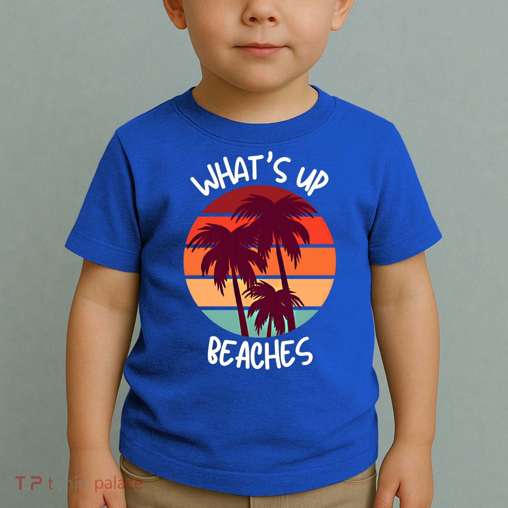 What's Up Beaches? Funny Vacay Vacation Tee With Palm Trees Great Gift Toddler T-Shirt