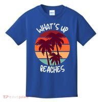 What's Up Beaches? Funny Vacay Vacation Tee With Palm Trees Great Gift Kids T-Shirt thumb 0