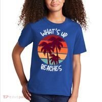 What's Up Beaches? Funny Vacay Vacation Tee With Palm Trees Great Gift Kids T-Shirt thumb 2