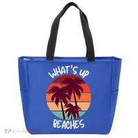 What's Up Beaches? Funny Vacay Vacation Tee With Palm Trees Great Gift Tote Bag thumb 0