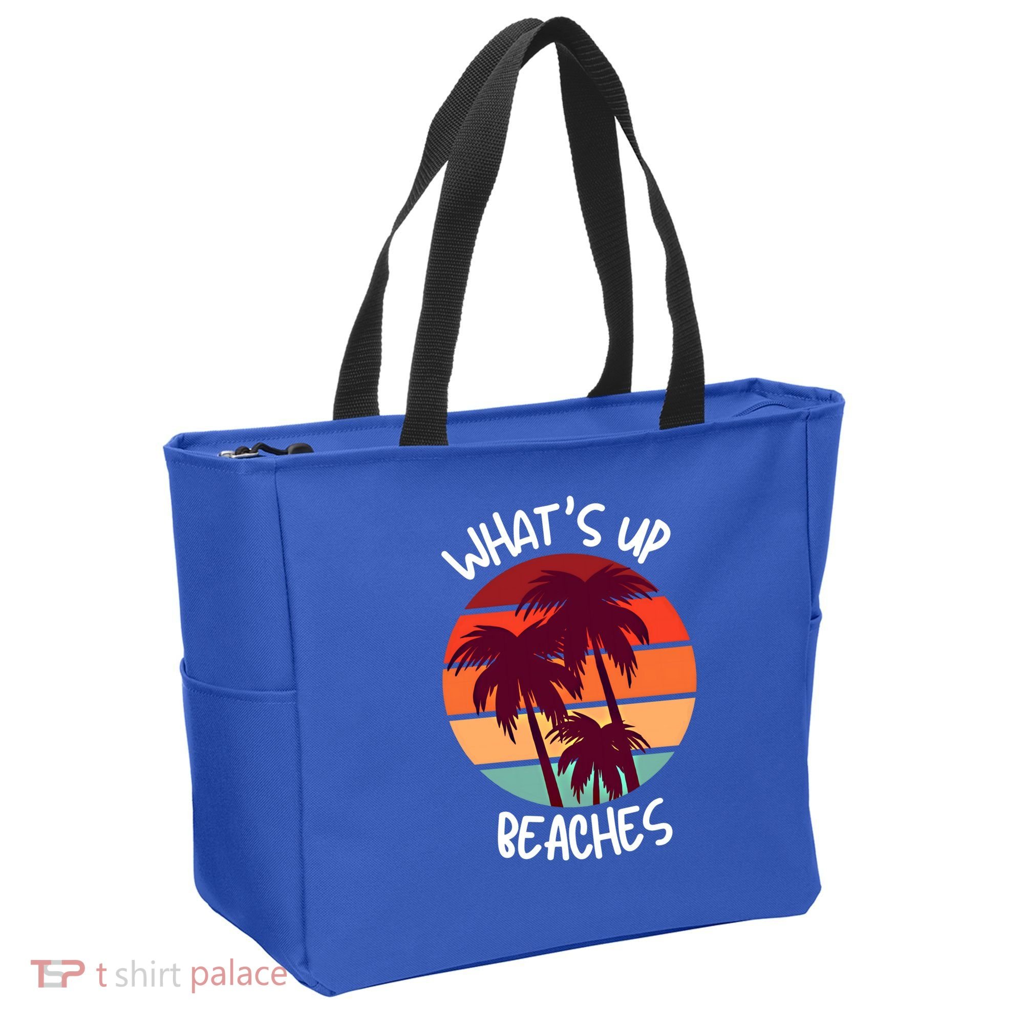 What's Up Beaches? Funny Vacay Vacation Tee With Palm Trees Great Gift Tote Bag