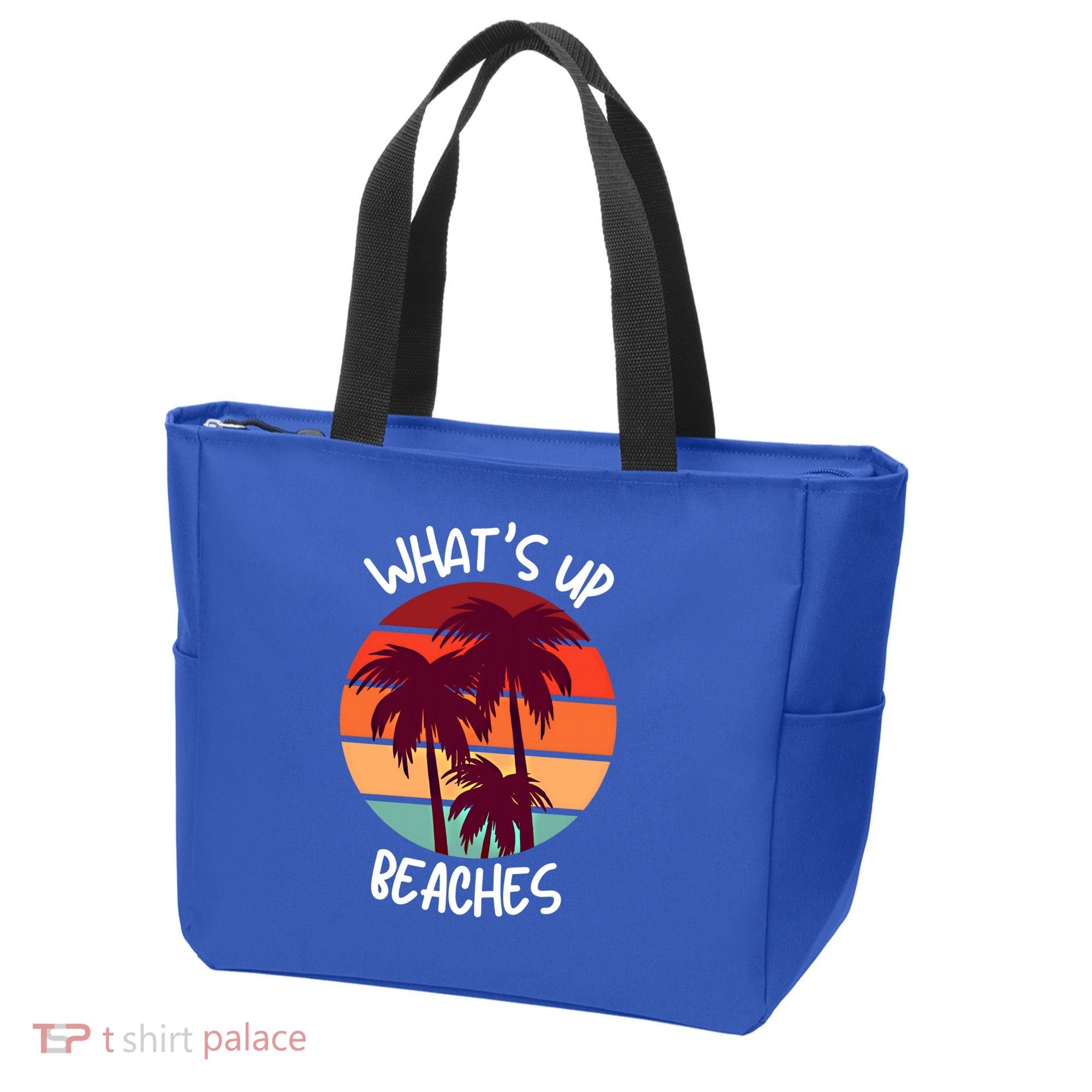 What's Up Beaches? Funny Vacay Vacation Tee With Palm Trees Great Gift Tote Bag