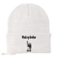 Whats Up Brother Funny Sketch Streamer Beanie thumb 0