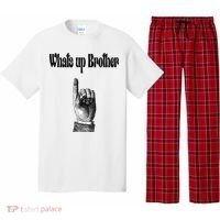 Whats Up Brother Funny Sketch Streamer Pajama Set thumb 0