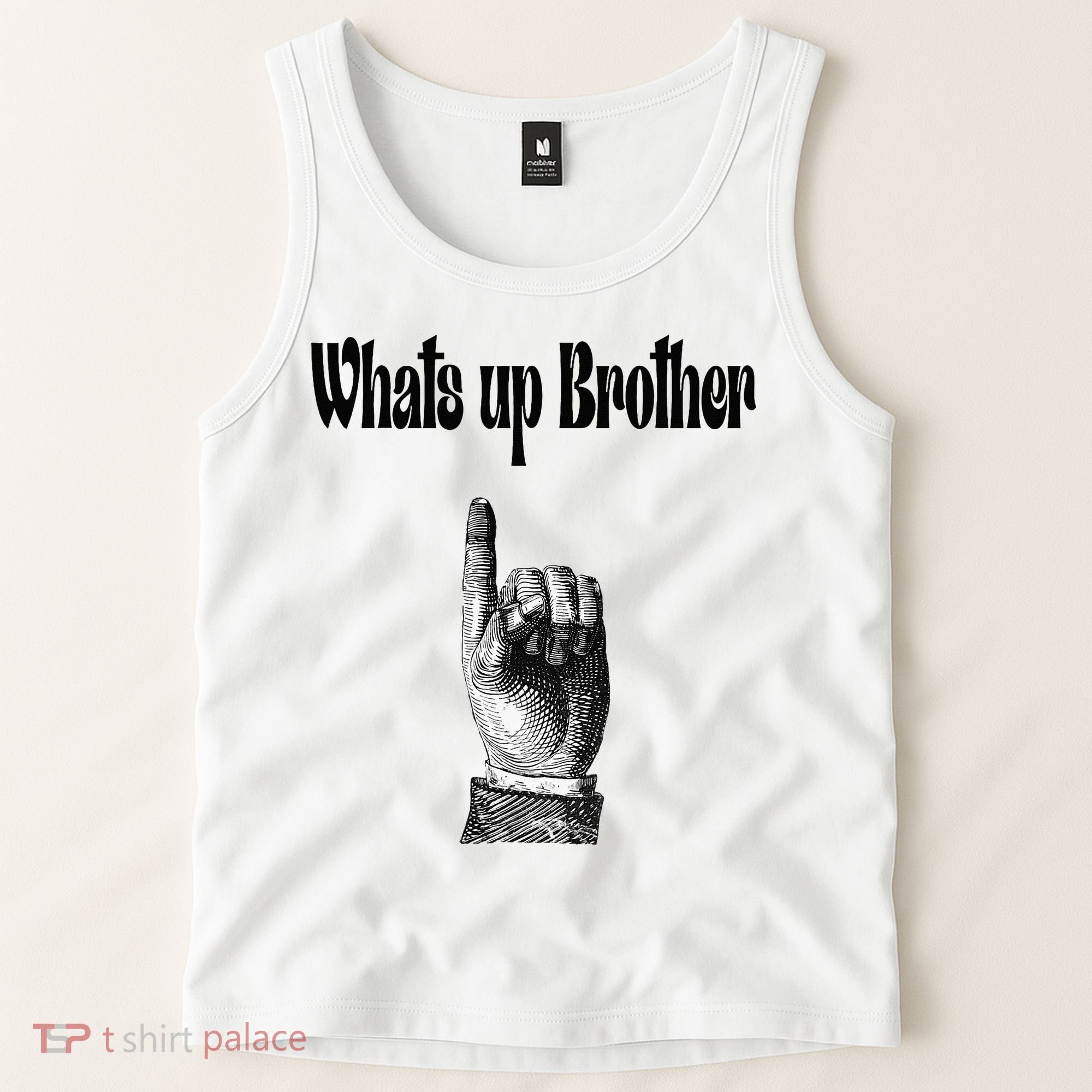 Whats Up Brother Funny Sketch Streamer Tank Top