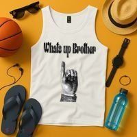Whats Up Brother Funny Sketch Streamer Tank Top thumb 4