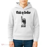 Whats Up Brother Funny Sketch Streamer Kids Hoodie thumb 4