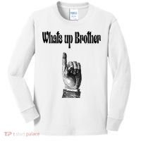 Whats Up Brother Funny Sketch Streamer Kids Long Sleeve Shirt thumb 0