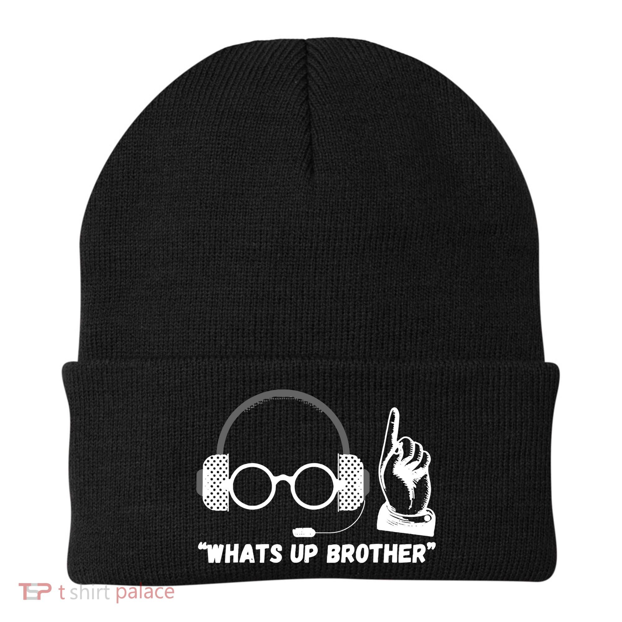 Whats Up Brother Funny Sketch Streamer Beanie