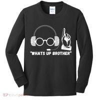 Whats Up Brother Funny Sketch Streamer Kids Long Sleeve Shirt thumb 0