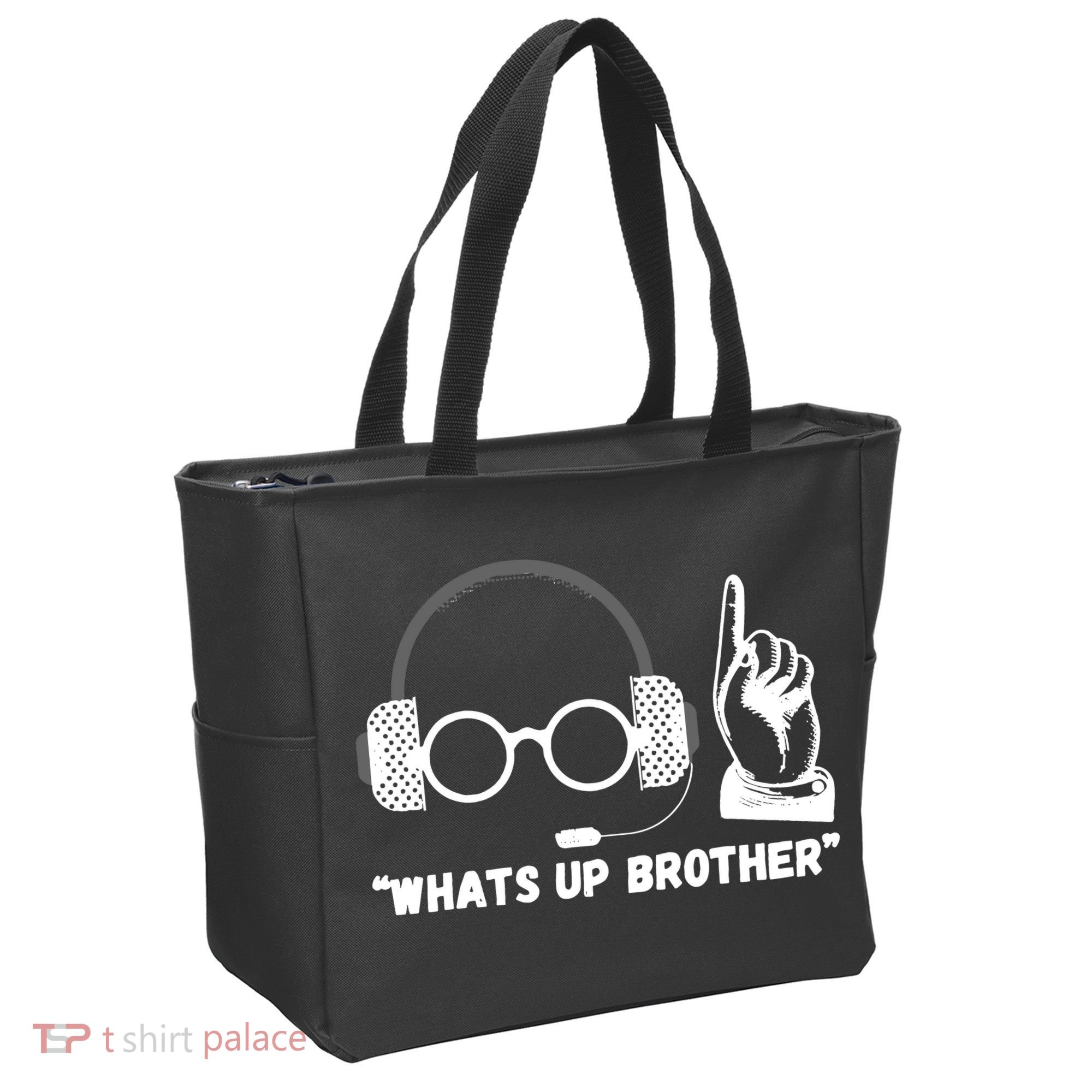 Whats Up Brother Funny Sketch Streamer Tote Bag