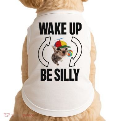 Wake Up Be Silly Repeat Cat Meme Cat Eat Rainbow Candy Doggie Tank
