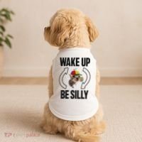 Wake Up Be Silly Repeat Cat Meme Cat Eat Rainbow Candy Doggie Tank thumb 2