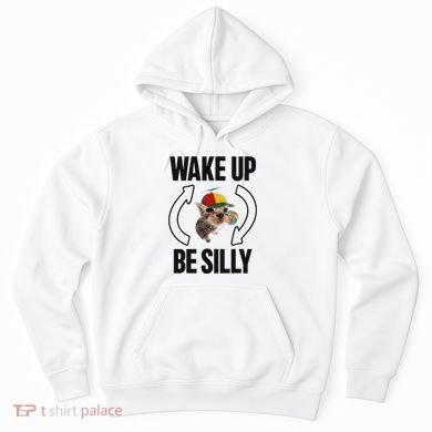 Wake Up Be Silly Repeat Cat Meme Cat Eat Rainbow Candy Hoodie
