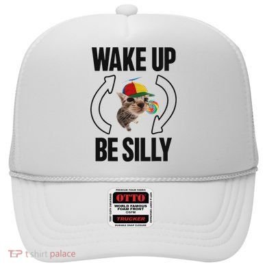 Wake Up Be Silly Repeat Cat Meme Cat Eat Rainbow Candy Hat