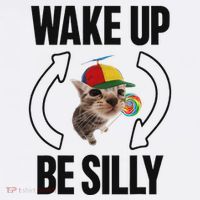 Wake Up Be Silly Repeat Cat Meme Cat Eat Rainbow Candy Visor thumb 3