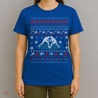 Wrestling Ugly Christmas Sweater Funny Funny Gift For Wrestler Gift T-Shirt thumb 4