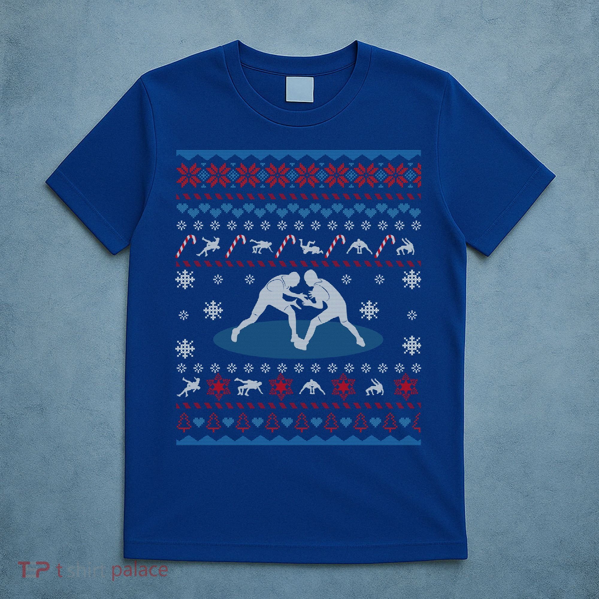 Wrestling Ugly Christmas Sweater Funny Funny Gift For Wrestler Gift T-Shirt