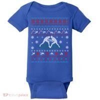 Wrestling Ugly Christmas Sweater Funny Funny Gift For Wrestler Gift Baby Bodysuit thumb 0