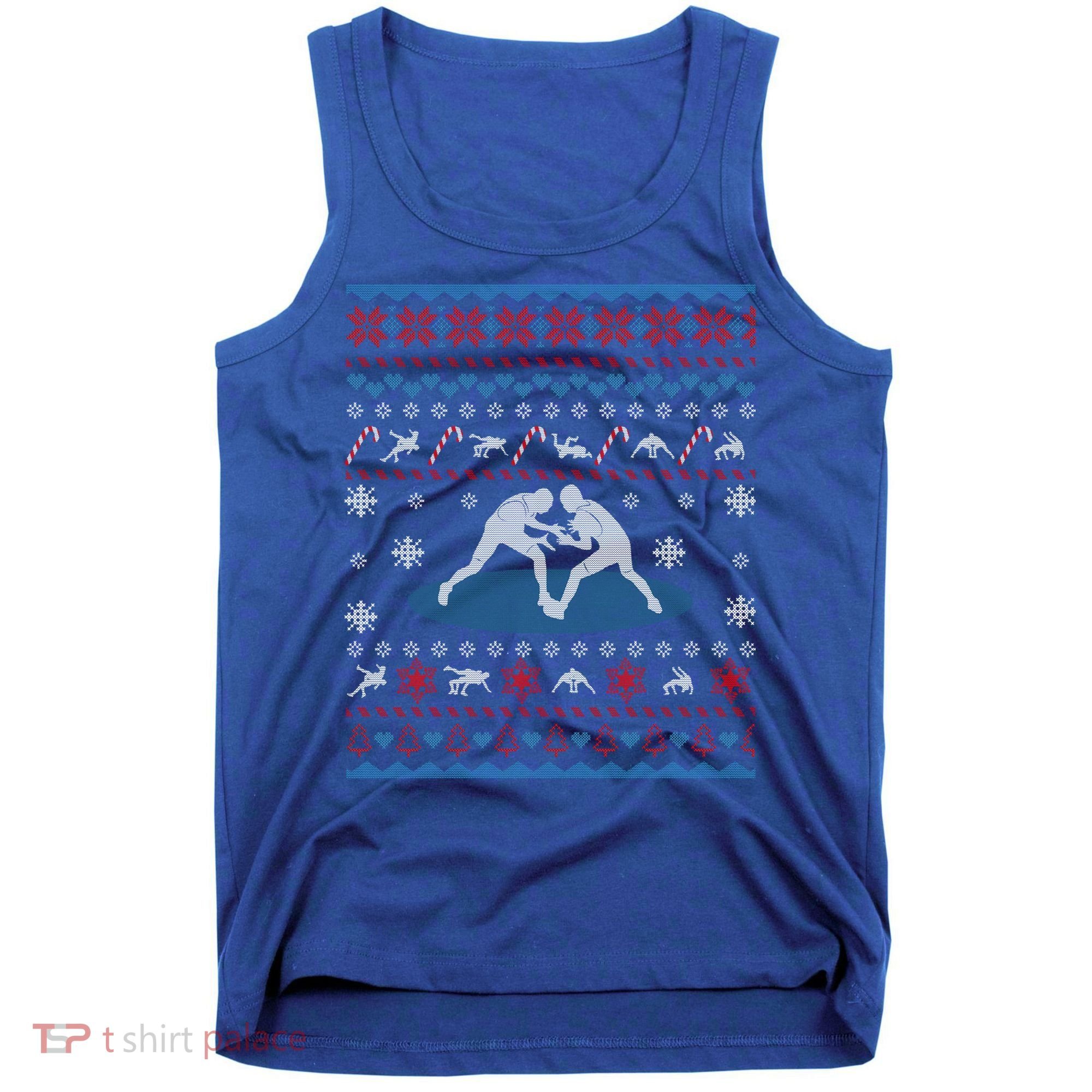Wrestling Ugly Christmas Sweater Funny Funny Gift For Wrestler Gift Tank Top