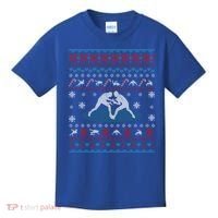 Wrestling Ugly Christmas Sweater Funny Funny Gift For Wrestler Gift Kids T-Shirt thumb 0