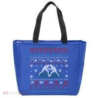 Wrestling Ugly Christmas Sweater Funny Funny Gift For Wrestler Gift Tote Bag thumb 0