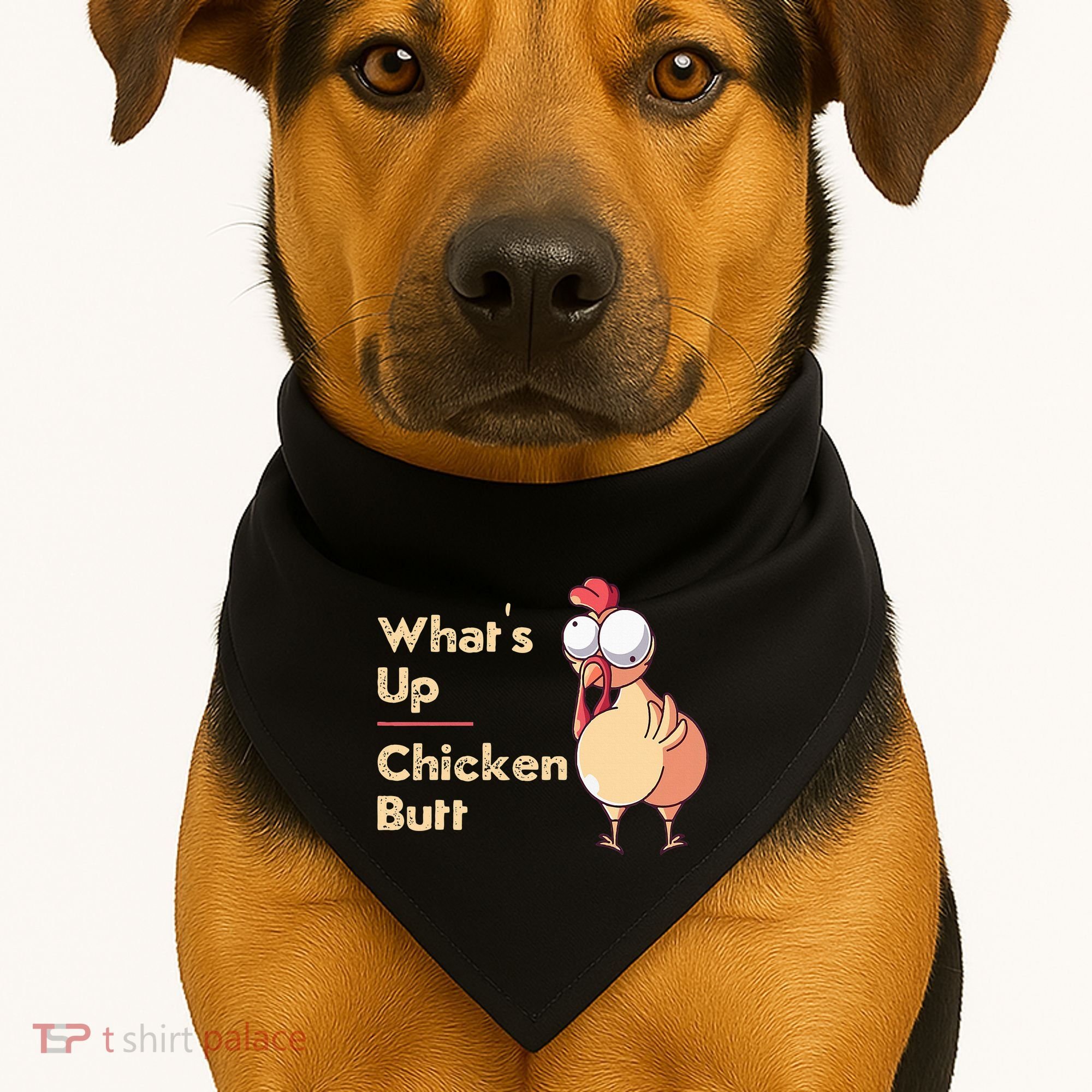 WhatS Up Chicken Butt Funny Quotes Sayings Joke Word Pun USA-Made Doggie Bandana