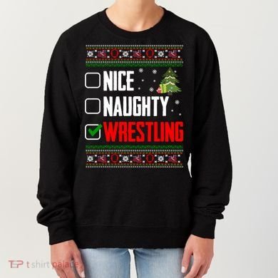Wrestling Ugly Christmas Cute Gift Women's Sweatshirt