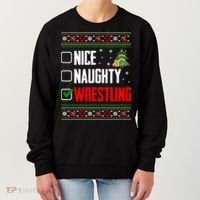 Wrestling Ugly Christmas Cute Gift Women's Sweatshirt thumb 0