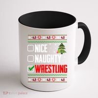 Wrestling Ugly Christmas Cute Gift Coffee Mug thumb 1