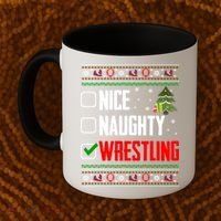 Wrestling Ugly Christmas Cute Gift Coffee Mug thumb 2