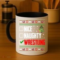 Wrestling Ugly Christmas Cute Gift Coffee Mug thumb 4