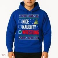 Wrestling Ugly Christmas Cute Gift Hoodie thumb 2