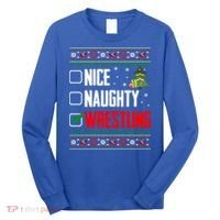 Wrestling Ugly Christmas Cute Gift Long Sleeve Shirt thumb 0