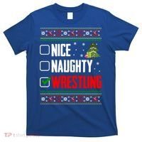 Wrestling Ugly Christmas Cute Gift T-Shirt thumb 0