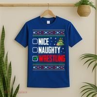 Wrestling Ugly Christmas Cute Gift T-Shirt thumb 2