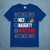 Wrestling Ugly Christmas Cute Gift T-Shirt thumb 5