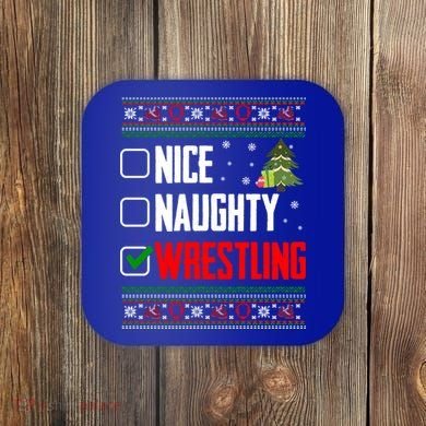 Wrestling Ugly Christmas Cute Gift Coaster