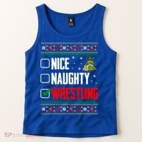 Wrestling Ugly Christmas Cute Gift Tank Top thumb 2