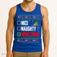 Wrestling Ugly Christmas Cute Gift Tank Top thumb 3